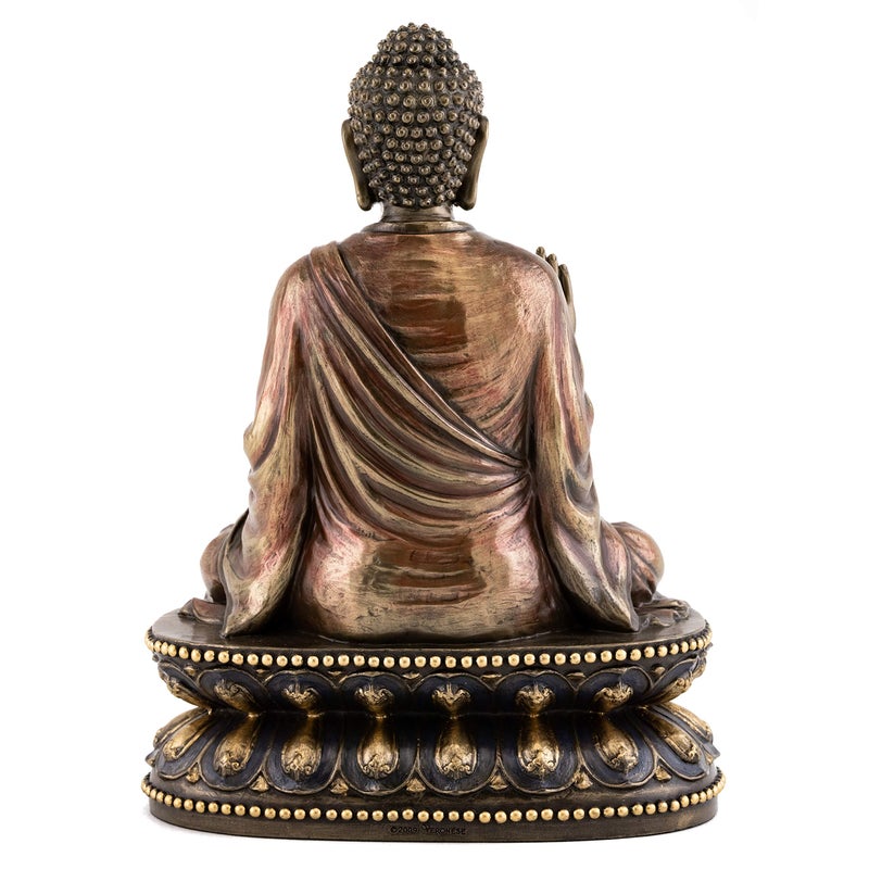 Top Collection Meditating Shakyamuni Buddha Statue Touching the Earth - The Enlightened One Sculpture in Premium Cold Cast Bronze- 9-Inch Supreme Buddha Figurine - Image 3